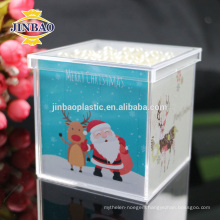 JINBAO Suppliers Customed Transparent Acrylic Candy Display Box with Printing Logo